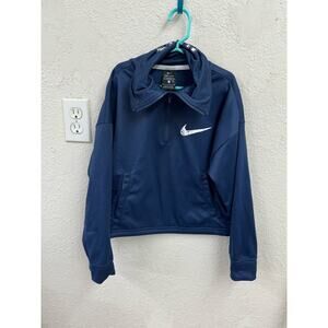 Boy's Navy Blue Nike Half Zip Sweatshirt Small 7
